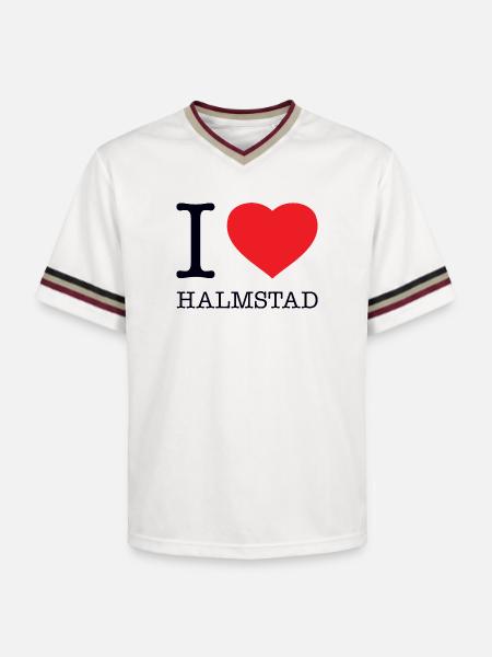J’ADORE HALMSTAD - T-shirt de foot unisexe en mesh - blanc cassé/bordeaux