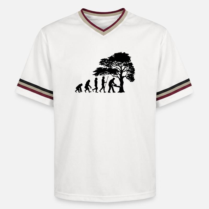 Lumberjack Tree Evolution sciure de bois - T-shirt de foot unisexe en mesh - blanc cassé/bordeaux