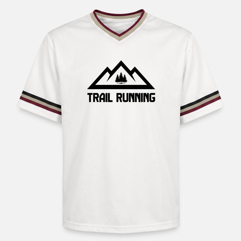 Course en sentier - T-shirt de foot unisexe en mesh - blanc cassé/bordeaux