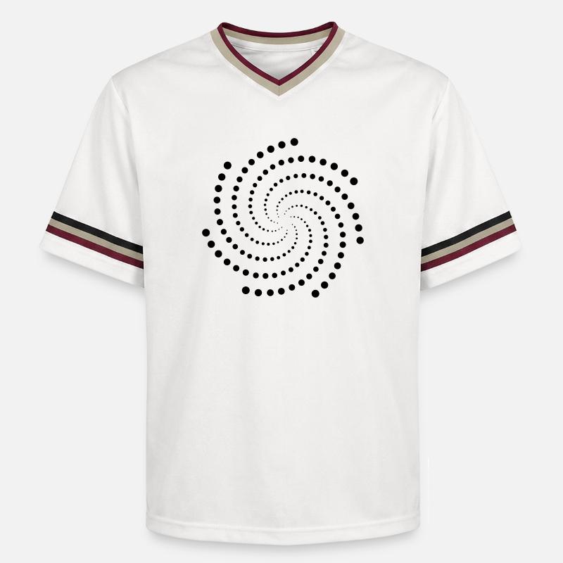 Tourbillon de points - T-shirt de foot unisexe en mesh - blanc cassé/bordeaux
