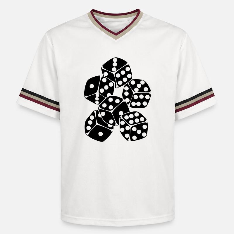 Six dés - T-shirt de foot unisexe en mesh - blanc cassé/bordeaux