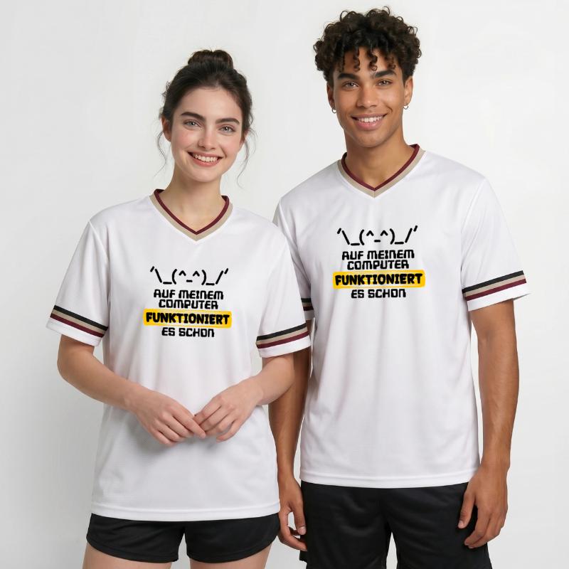Programmeur de script de code de déclaration du développeur T-shirt de foot unisexe en mesh