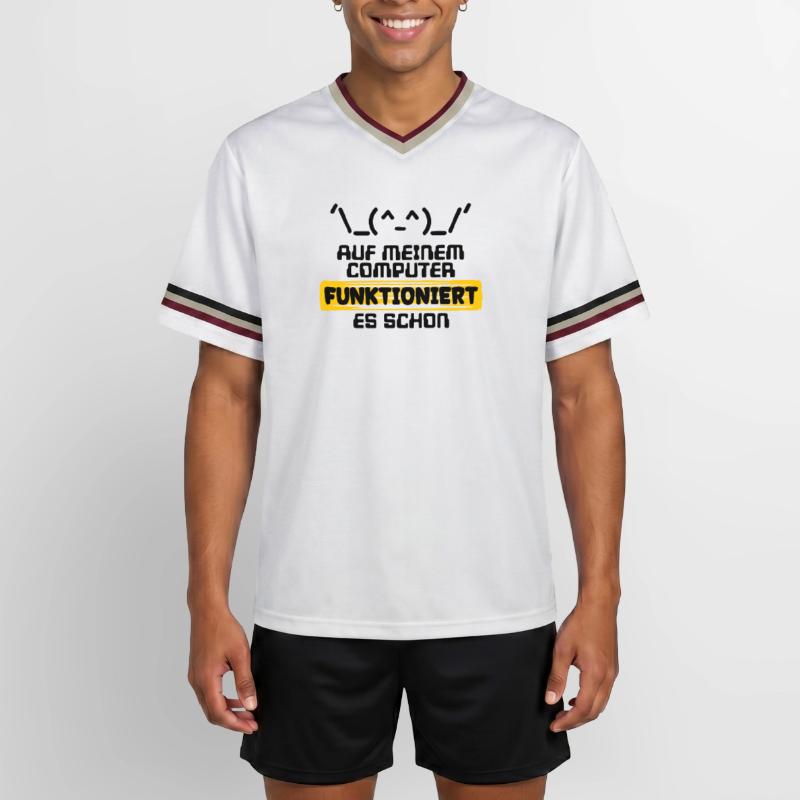 Programmeur de script de code de déclaration du développeur T-shirt de foot unisexe en mesh