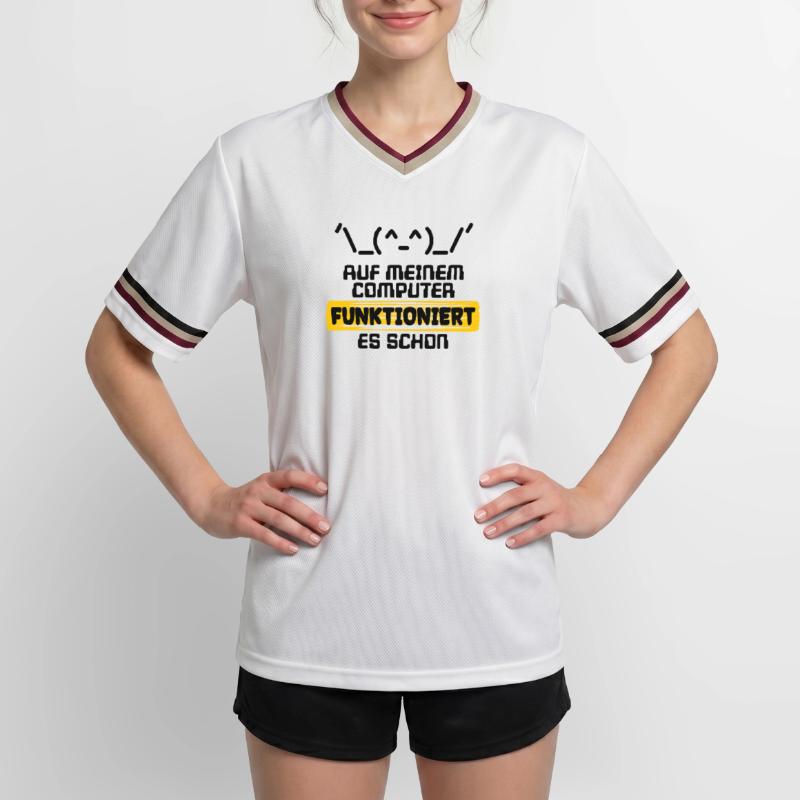 Programmeur de script de code de déclaration du développeur T-shirt de foot unisexe en mesh