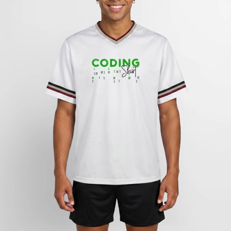 Coden Developer Programmierer Webentwickler Spruch Unisex Football Style Mesh T-Shirt
