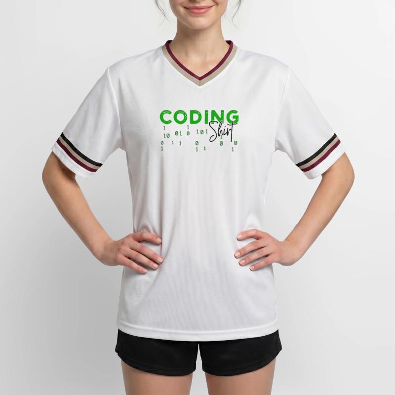 Coden Developer Programmierer Webentwickler Spruch Unisex Football Style Mesh T-Shirt