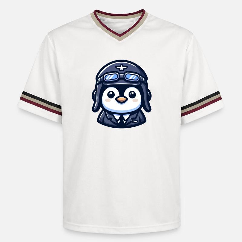 Flug der Eispiloten - Unisex Football Style Mesh T-Shirt - Offwhite/Bordeaux