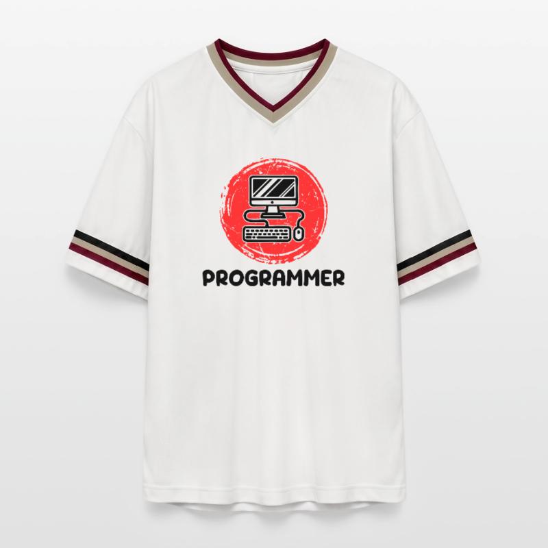 Computer Developer Programmierer Code Skripting Unisex Football Style Mesh T-Shirt