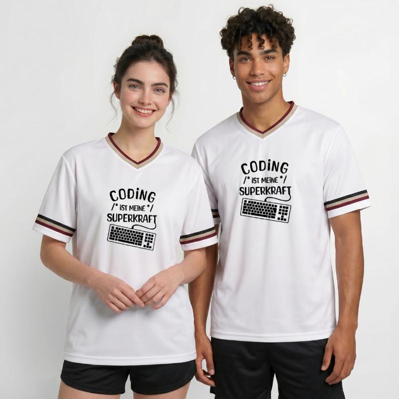 Computer Code Statement Developer Computergeek Unisex Football Style Mesh T-Shirt
