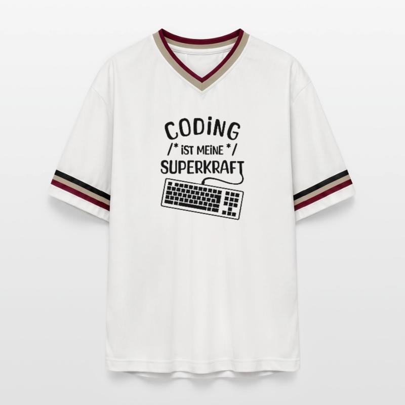 Computer Code Statement Developer Computergeek Unisex Football Style Mesh T-Shirt