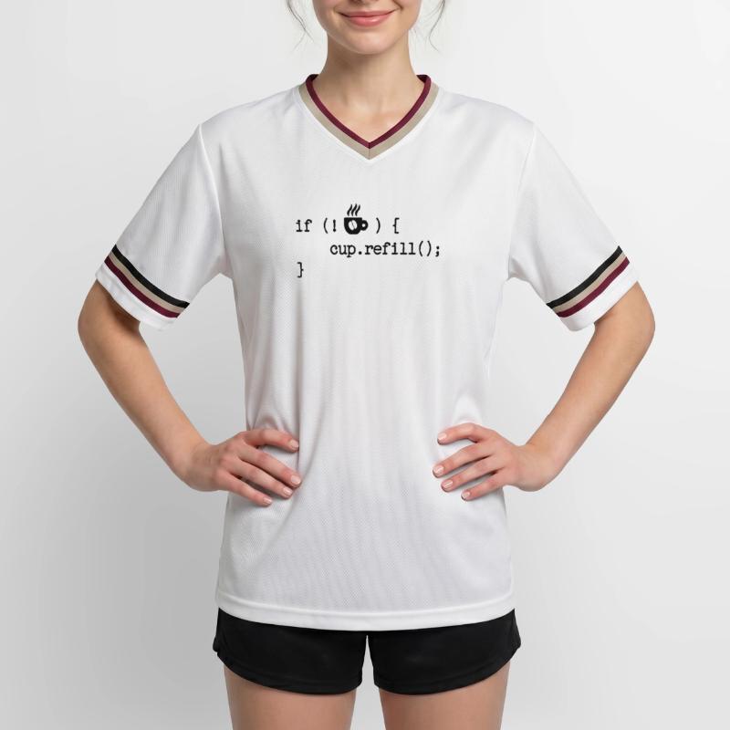 Developer Programmierer Code Webentwickler Debug Unisex Football Style Mesh T-Shirt