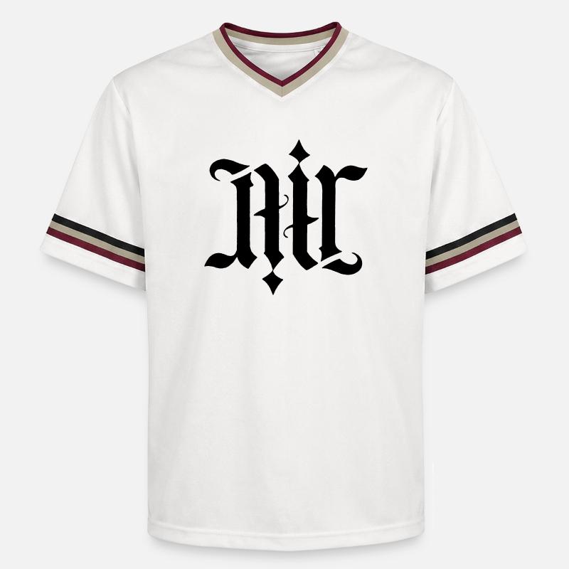 Ambigramme - Air - T-shirt de foot unisexe en mesh - blanc cassé/bordeaux