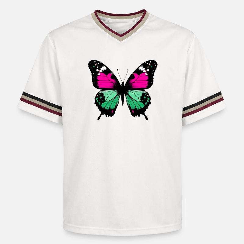 Papillon - T-shirt de foot unisexe en mesh - blanc cassé/bordeaux