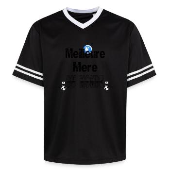 Meilleure Mère du Monde - T-shirt de foot unisexe en mesh - blanc cassé/bordeaux - Devant - AI Model Male 178 light (178cm) & AI Model Male 178 dark (178cm)