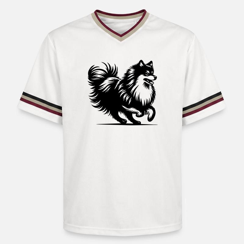 Sharp - Unisex Football Style Mesh T-Shirt - offwhite/burgundy