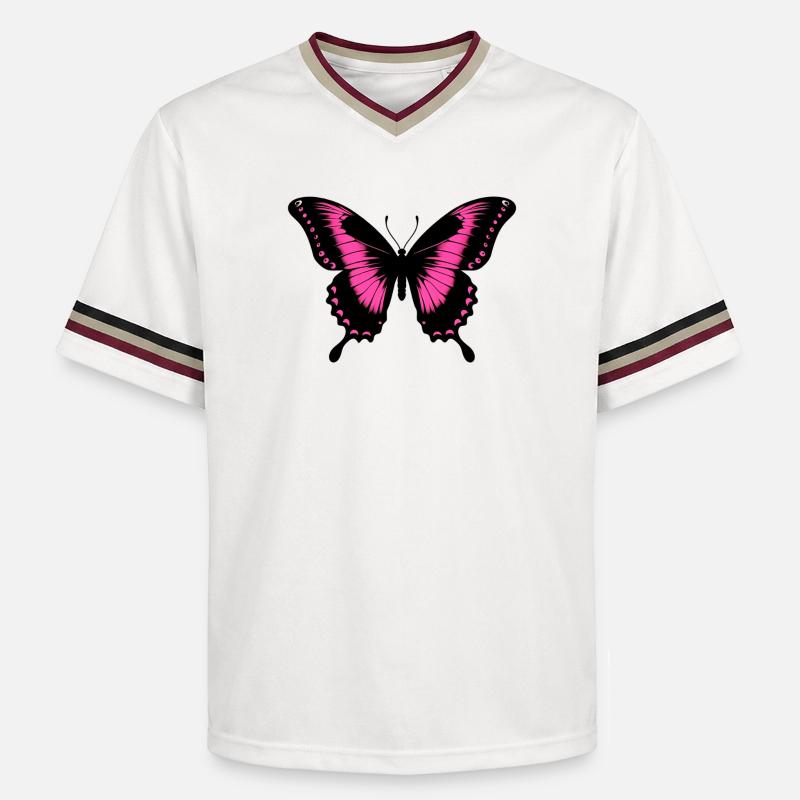 Papillon - T-shirt de foot unisexe en mesh - blanc cassé/bordeaux