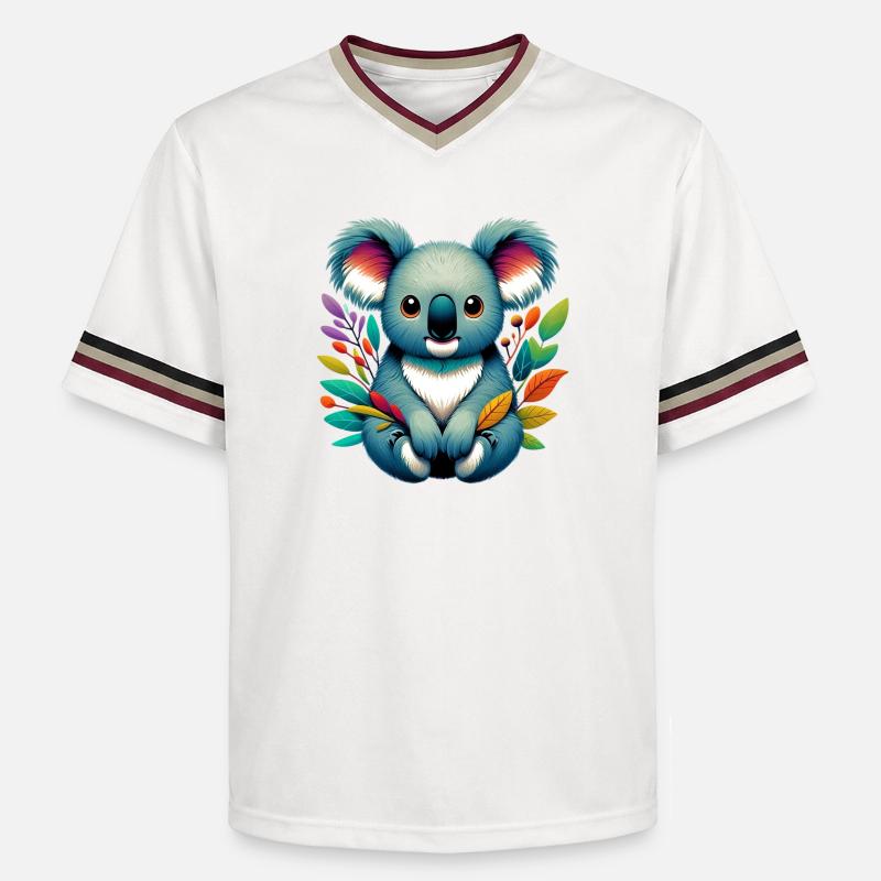 Koala - T-shirt de foot unisexe en mesh - blanc cassé/bordeaux
