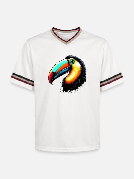 Toucan - T-shirt de foot unisexe en mesh - blanc cassé/bordeaux