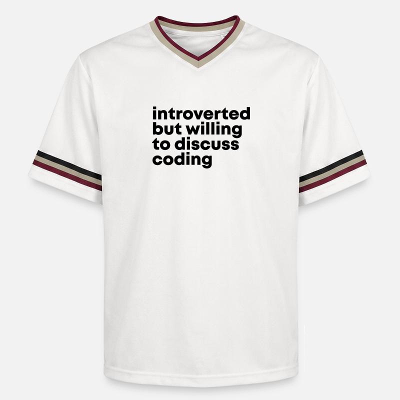 Coding - Unisex Football Style Mesh T-Shirt - offwhite/burgundy