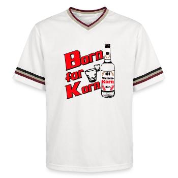 Korn , Party , Weizenkorn Born for Weizenkorn (25) - Unisex Football Style Mesh T-Shirt - offwhite/burgundy - Front - AI Model Male 178 light (178cm) & AI Model Male 178 dark (178cm)
