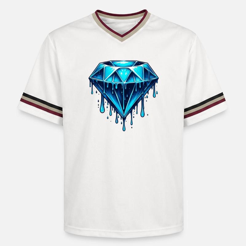 Diamant - T-shirt de foot unisexe en mesh - blanc cassé/bordeaux