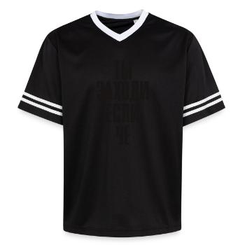 Saufen Spruch Vodka und Bier auf Russisch Alkohol - Unisex Football Style Mesh T-Shirt - Offwhite/Bordeaux - Vorne - AI Model Male 178 light (178cm) & AI Model Male 178 dark (178cm)