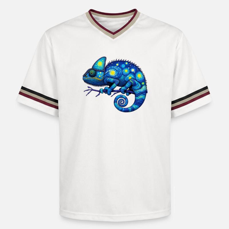 Caméléon - T-shirt de foot unisexe en mesh - blanc cassé/bordeaux