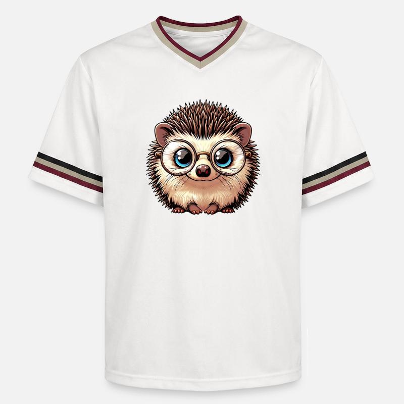 Hérisson - T-shirt de foot unisexe en mesh - blanc cassé/bordeaux