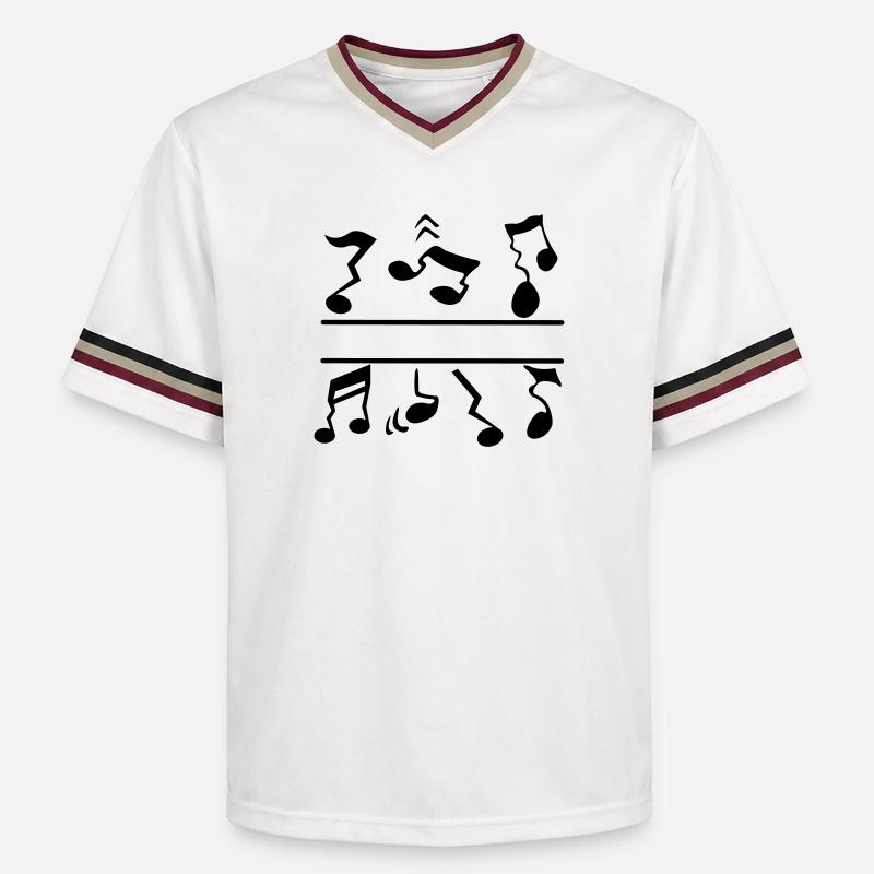 False notes - Unisex Football Style Mesh T-Shirt - offwhite/burgundy