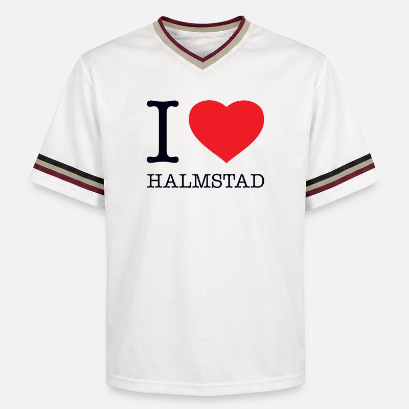 J’ADORE HALMSTAD - T-shirt de foot unisexe en mesh - blanc cassé/bordeaux