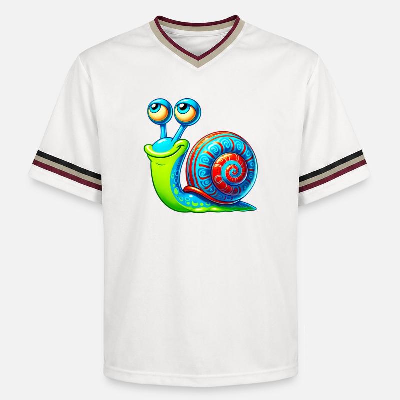 Escargot - T-shirt de foot unisexe en mesh - blanc cassé/bordeaux