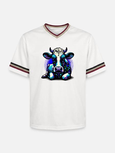 Vache - T-shirt de foot unisexe en mesh - blanc cassé/bordeaux