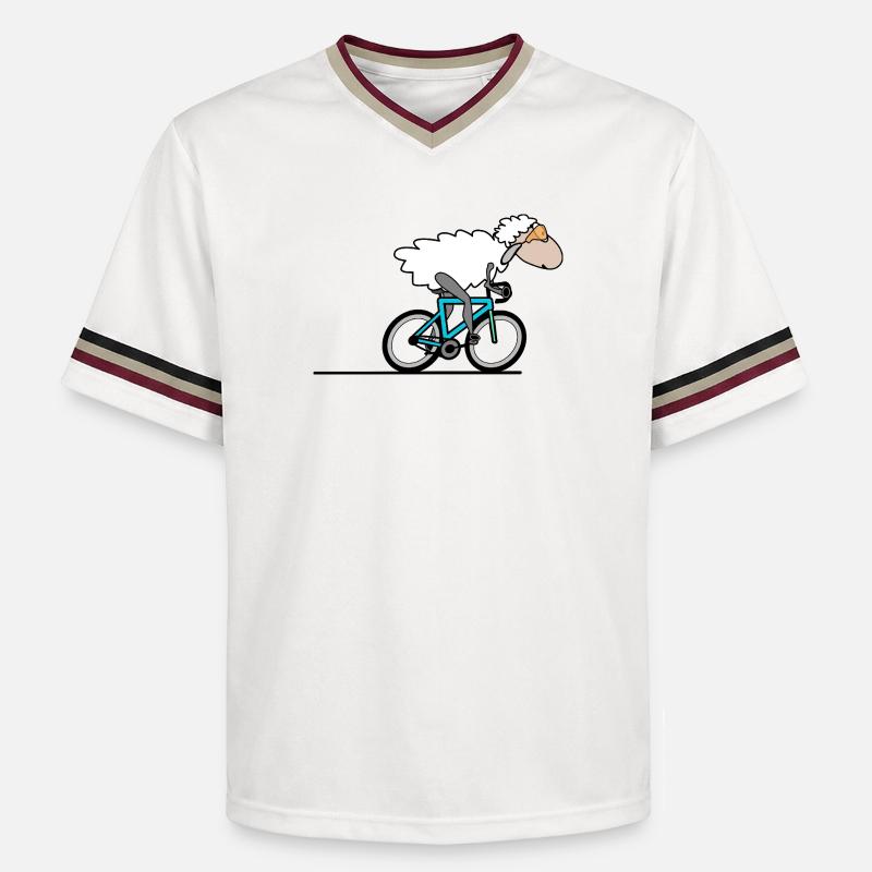 Vélo de route Cyclisme - T-shirt de foot unisexe en mesh - blanc cassé/bordeaux