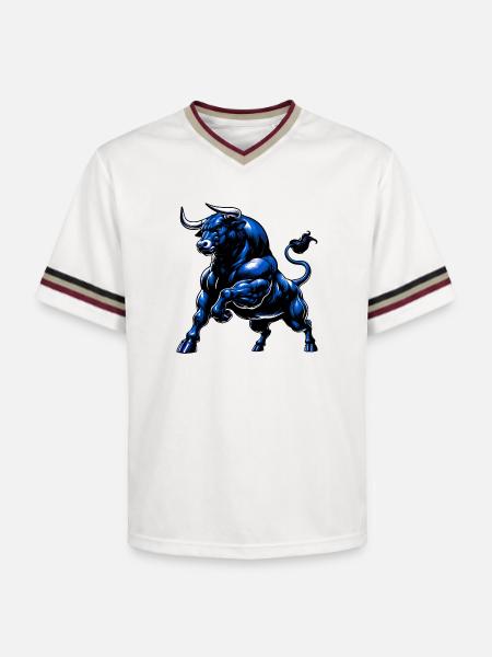 Taureau - T-shirt de foot unisexe en mesh - blanc cassé/bordeaux