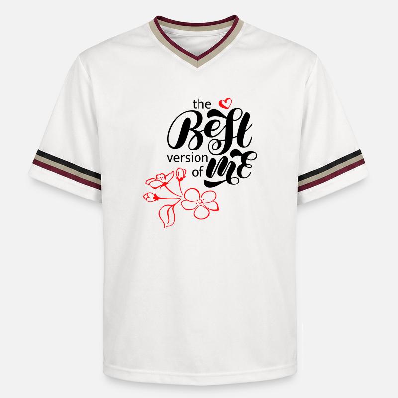 meilleure version de moi - T-shirt de foot unisexe en mesh - blanc cassé/bordeaux