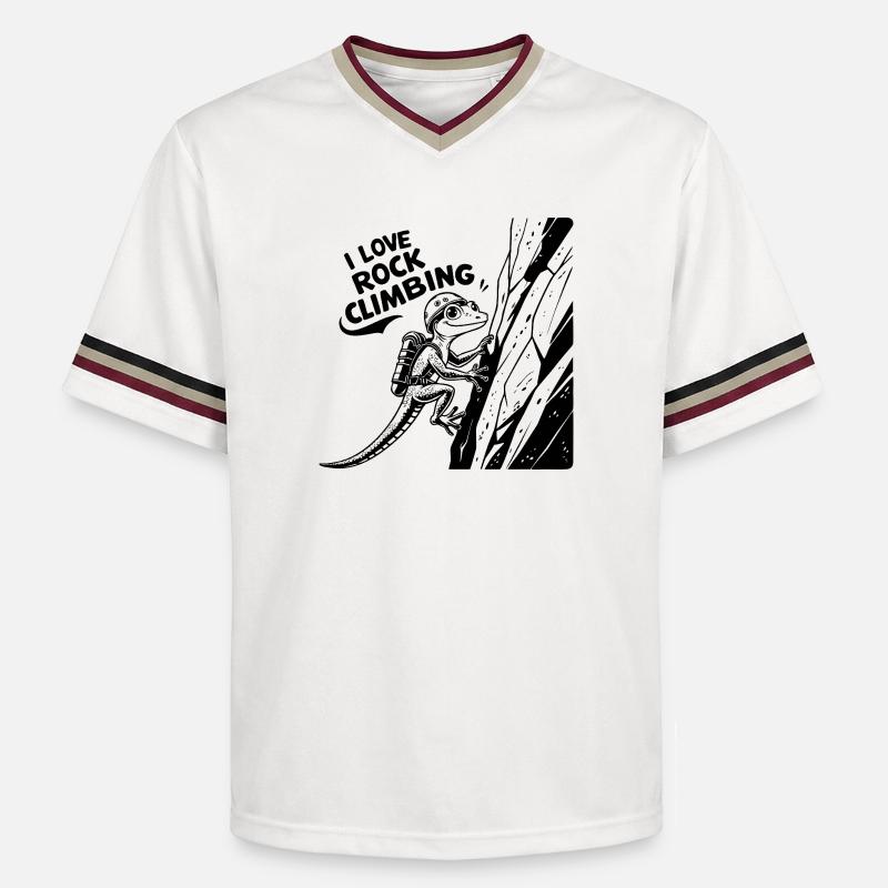Escalade, escalade - T-shirt de foot unisexe en mesh - blanc cassé/bordeaux