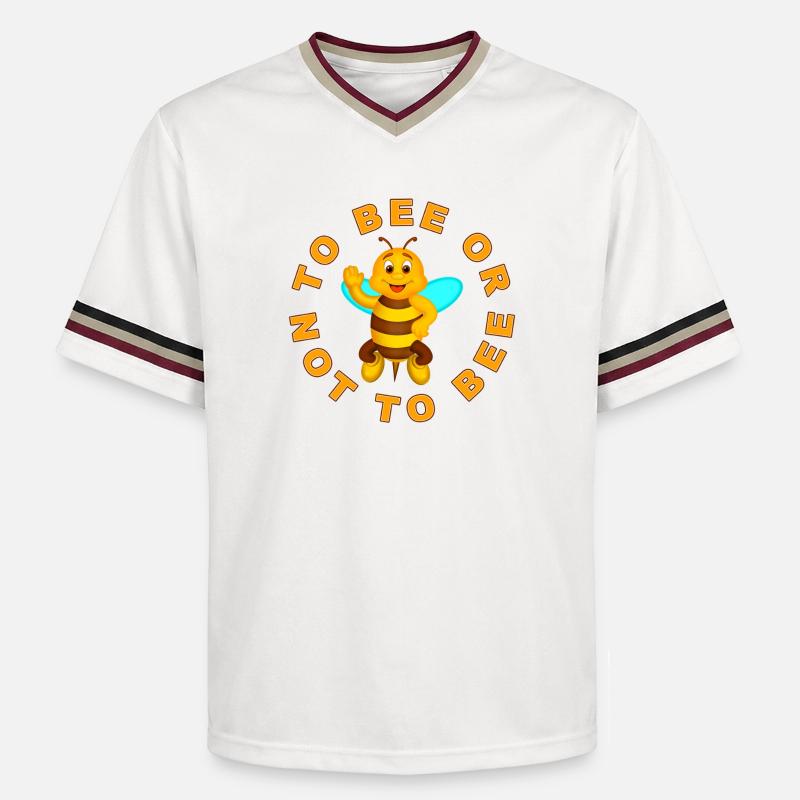 Biene oder nicht Biene - Unisex Football Style Mesh T-Shirt - Offwhite/Bordeaux