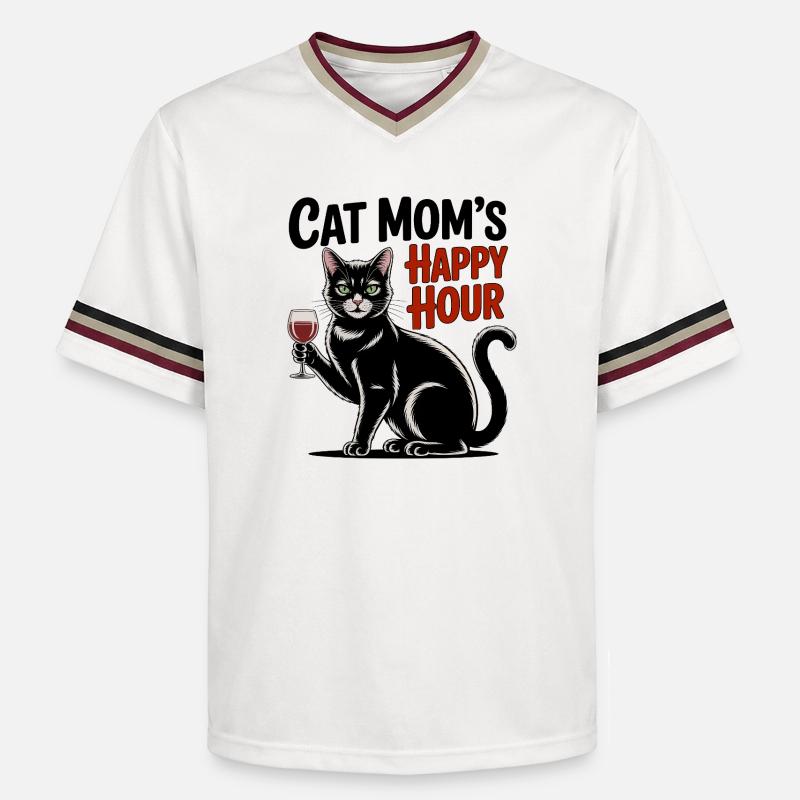 Happy Hour Chat - T-shirt de foot unisexe en mesh - blanc cassé/bordeaux