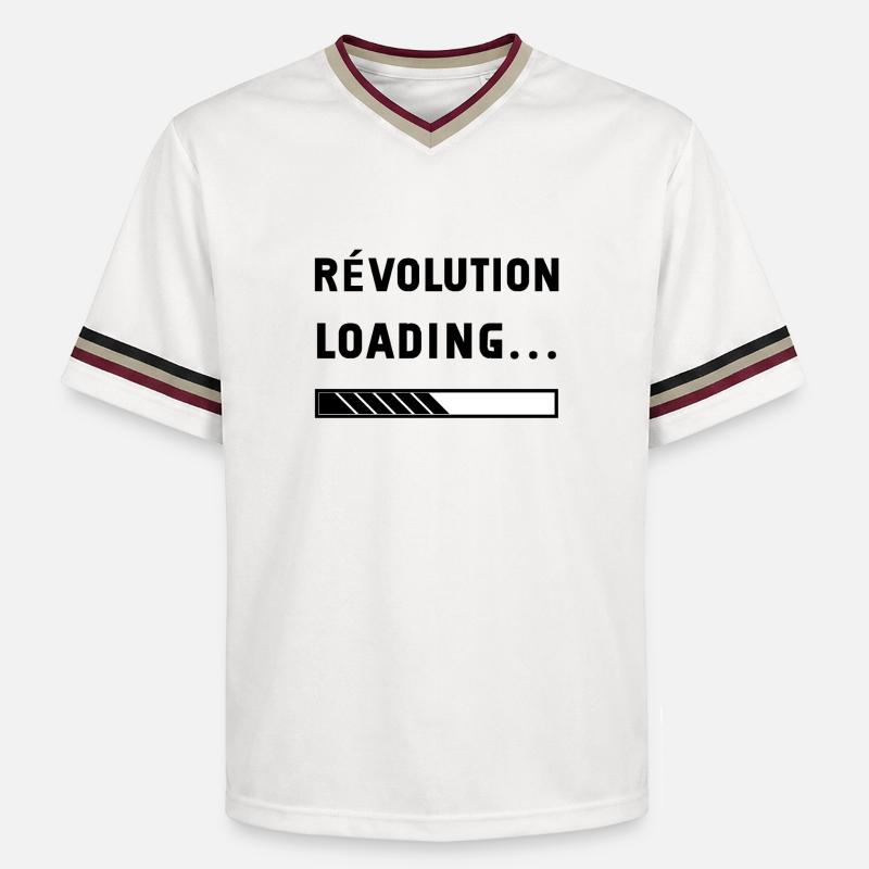 revolution loading - T-shirt de foot unisexe en mesh - blanc cassé/bordeaux