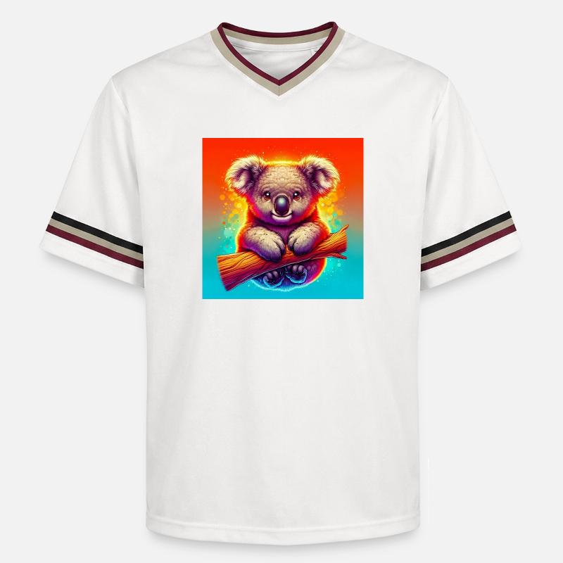 Koala - T-shirt de foot unisexe en mesh - blanc cassé/bordeaux