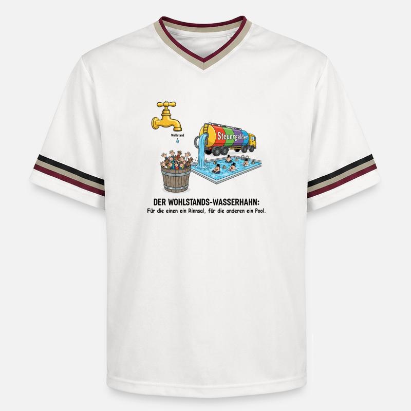 Le robinet de la prospérité - T-shirt de foot unisexe en mesh - blanc cassé/bordeaux