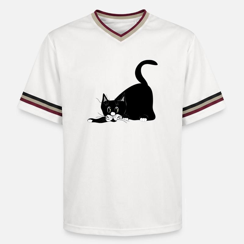 chat - T-shirt de foot unisexe en mesh - blanc cassé/bordeaux