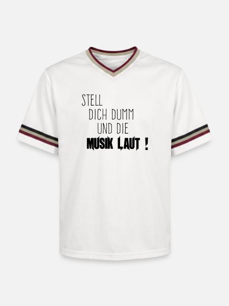 Dich Dumm Musik Laut - Unisex Football Style Mesh T-Shirt - Offwhite/Bordeaux