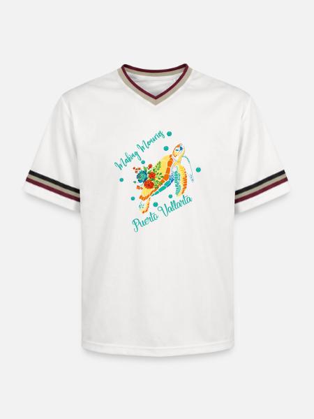 making memories Puerto Vallarta Vacation Souvenir  - Unisex Football Style Mesh T-Shirt - offwhite/burgundy