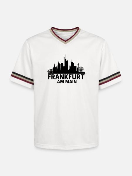 Francfort-sur-le-Main Silhouette - T-shirt de foot unisexe en mesh - blanc cassé/bordeaux