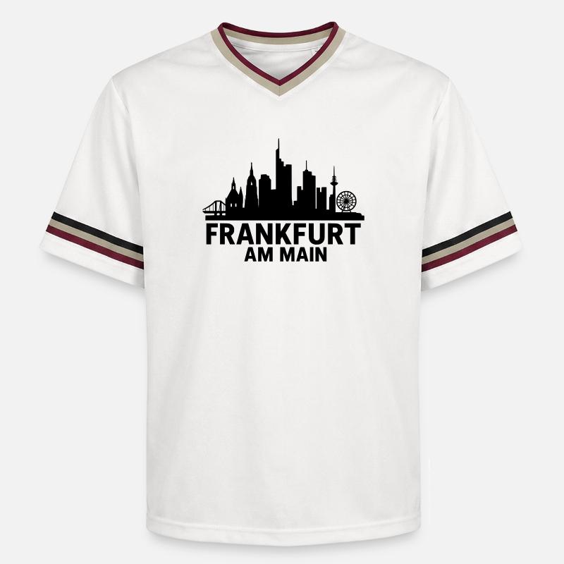 Francfort-sur-le-Main Silhouette - T-shirt de foot unisexe en mesh - blanc cassé/bordeaux