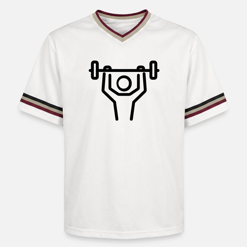 musculation - T-shirt de foot unisexe en mesh - blanc cassé/bordeaux