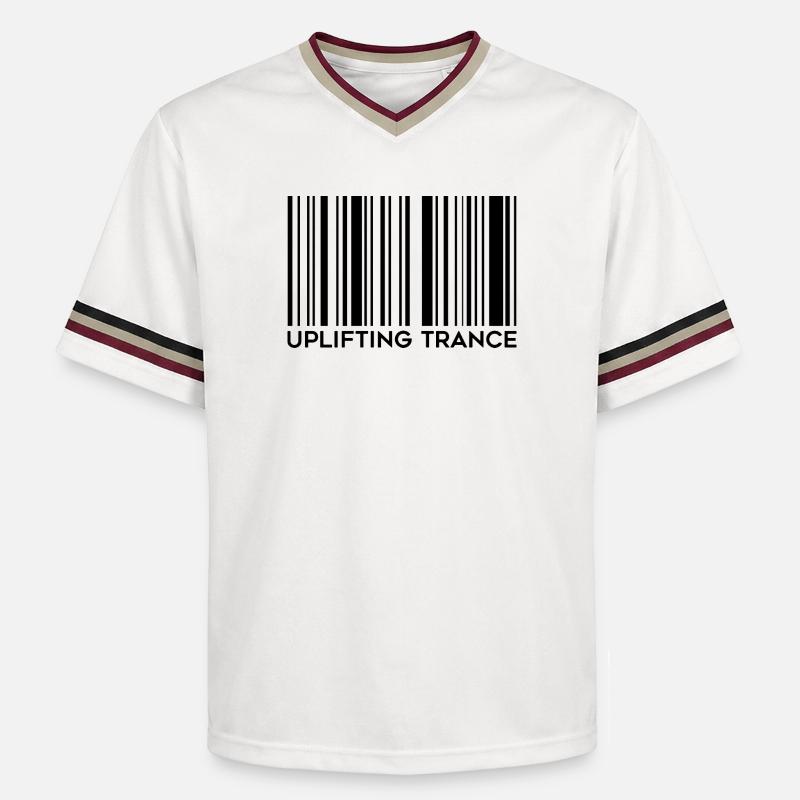 Code-barres Trance édifiant - T-shirt de foot unisexe en mesh - blanc cassé/bordeaux