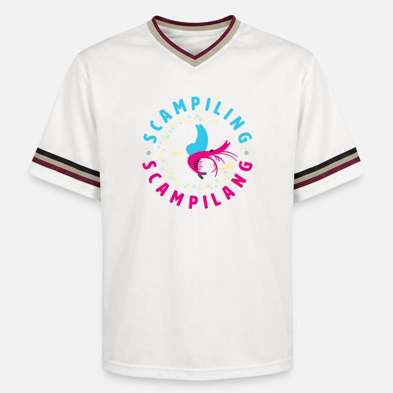 scampiling - T-shirt de foot unisexe en mesh - blanc cassé/bordeaux