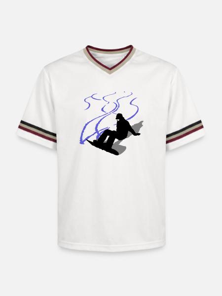 Planche à neige - T-shirt de foot unisexe en mesh - blanc cassé/bordeaux